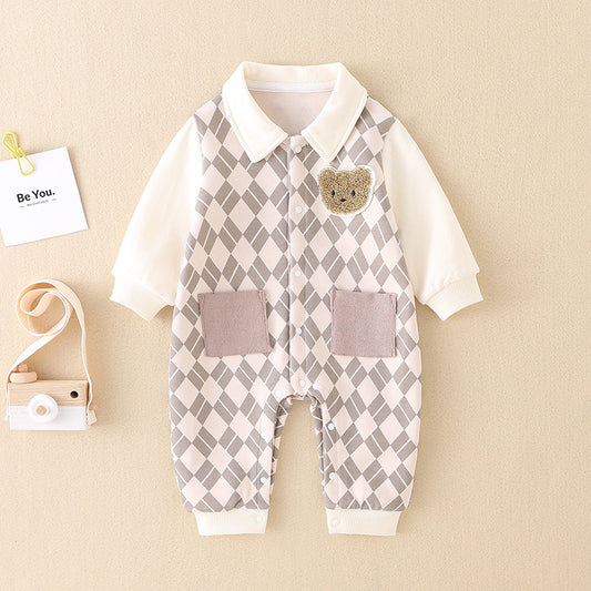 Baby Autumn Clothing Jumpsuit Baby Clothes Men's Newborn Outerwear Climbing Sweater