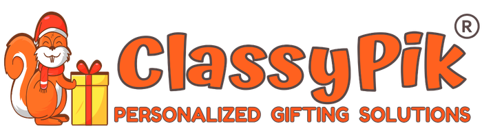 ClassyPik personalized gifting company logo in Chennai offering custom corporate gifts, photo gifts, and premium personalized gift solutions